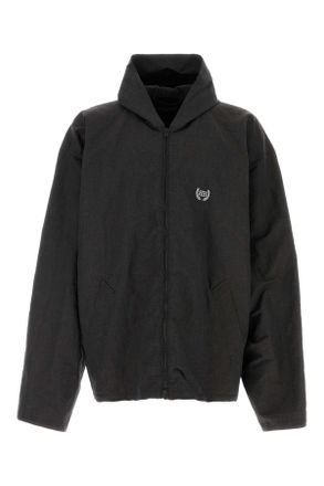 Balenciaga Slate Linen Blend Jacket