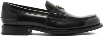 Prada Loafers, male, Black, 9 UK, Triangle Logo Loafers