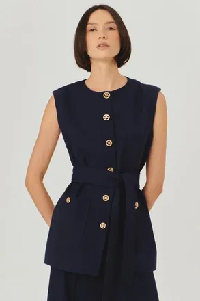 Exquise Phoenix Vest in Navy Blue at Nordstrom, Size X-Small