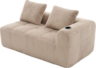 Urban Meuble Sof&aacute; de 2 plazas en pana beige