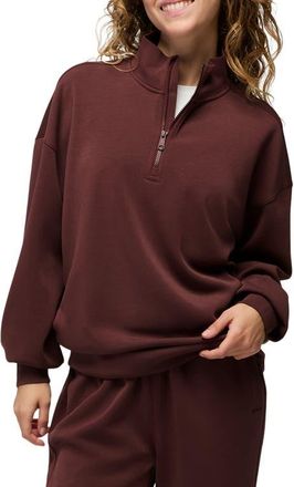 Prana Shea Soft Relaxed Half Zip Pullover in Cacao at Nordstrom, Size X-Large