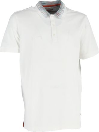 Missoni Chevron Collar Polo Shirt in White Cotton