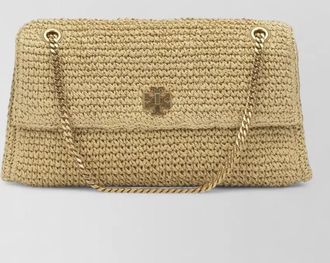 Tory Burch woven texture clutch bag chain strap
