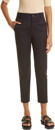 Vince Cotton Blend Cigarette Trousers in Black at Nordstrom Rack, Size 16 (Similar To 14W-16W)