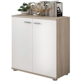 Dmora Credenza Osteno, Madia Cassetti, un Ripiano, Apertura Battente, 68x34x74h cm Marrone Olmo