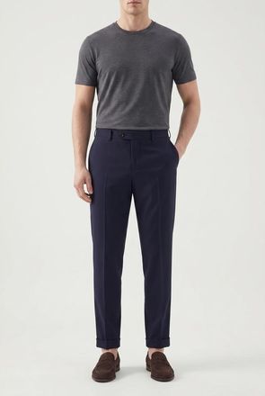 Brunello Cucinelli Navy Wool Tailored Trousers, Brand Size 58 (US Size 42)