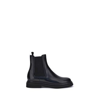 Dolce & Gabbana Black Calf Leather Bos Taurus Chelsea Mens Boots