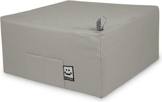 Happers Happers - Puff Cama Individual Para Una Persona Polipiel Gris Claro &Uacute;nico Gris Claro