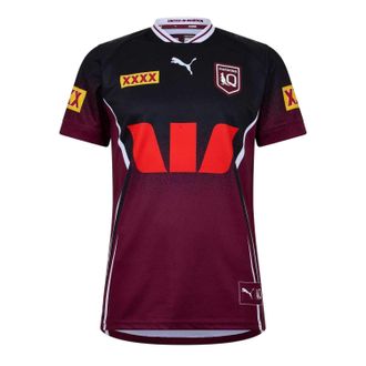 Puma Heren International Queensland Maroons Voetbalshirt (Bordeaux/Zwart)