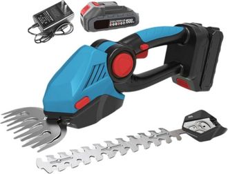 OEM Cortasetos Inal&aacute;mbrico, Cortasetos El&eacute;ctrico 2 En 1, Tijeras De C&eacute;sped, Cortasetos Con 2 Cuchillas Intercambiables Para Cultivar Arbustos, Jard&iacute;n, C&eacute;s