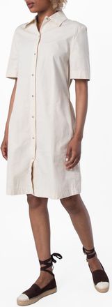 Burberry Cotton Blend Short-Sleeved Shirt Dress, Brand Size 14 ( US Size 12 )