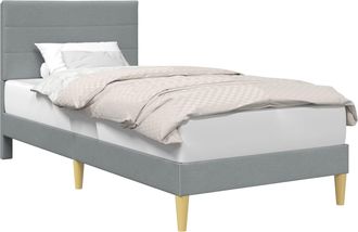vidaXL Struttura Del Letto Grigio Chiaro 100 X 200 Cm Tessuto Vidaxl