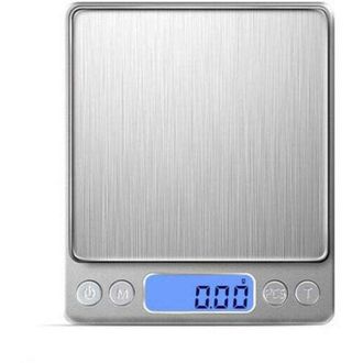 OEM Balanza De Cocina Electr&oacute;nica De Alta Precisi&oacute;n Crezuo 2000g/1g Con Pantalla Lcd Retroiluminada, 6 Unidades Y Funci&oacute;n De Tara, Acero Inoxidable, Digit