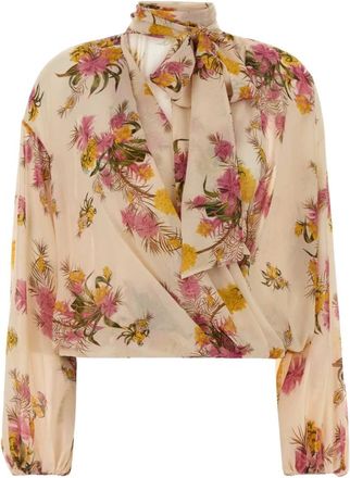 Blumarine Print Georgette Top - Dames - Blouses - Veelkleurig - XS - Overhemden