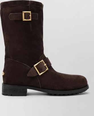 Jimmy Choo London mid-calf leather boots