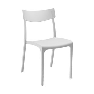Dmora Sillas De Jard&iacute;n Orcus, Silla De Jardin, Asiento Exterior Multiusos, Banco De Jard&iacute;n, Made In Italy, 54x46 H80 Cm, Blanco - Dmora