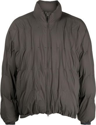 Post Archive Faction (PAF) decorative-stitching puffer jacket - men - Nylon/Polyester/Goose Down/Feather - M - Green