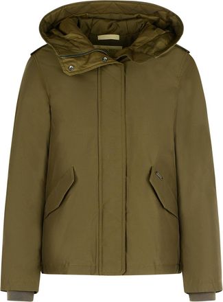 Woolrich Military gewatteerd Ramar Cloth groen jack met capuchon