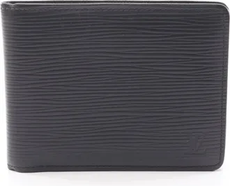 Louis Vuitton Black Noir Leather Wallet (Bi-Fold) (Pre-Owned)