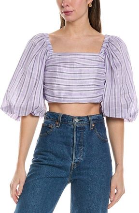 Sandro Linen-Blend Top