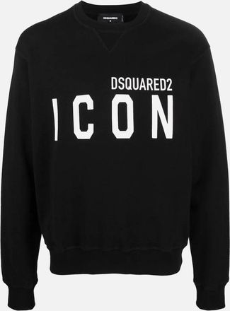 Dsquared2 Mens Dsquared2 Black Sweatshirt Large Icon Cool Black Logo - Size: 36