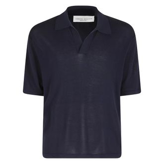 Roberto Collina Polo Shirts, male, Blue, Size: XL Polo Shirts