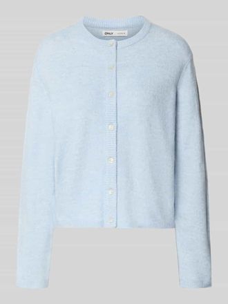 Only Regular Fit Strickjacke mit einreihiger Knopfleiste Modell SIMONI in Hellblau, Gr&ouml;&szlig;e XL