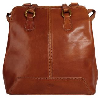 Pik&eacute; Cityrucksack PIK&Eacute;, Damen, Gr. B/H/T: 26cm x 26cm x 10cm, onesize, braun, Leder, Rindsleder, Rucks&auml;cke Cityrucksack, echt Leder, Made in Italy