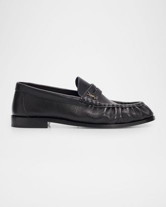 Saint Laurent Le Leather YSL Penny Loafers