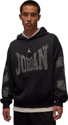 Nike Jordan Air Jordan Brooklyn Collegiate Pullover Oversized Hoodie Black Sail HV0093-010
