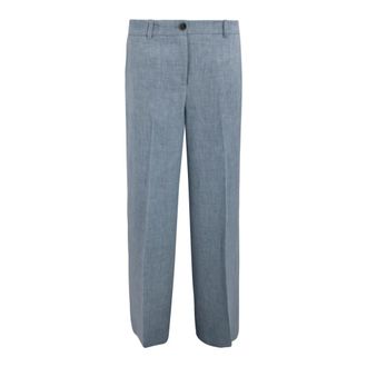 P.A.R.O.S.H. Straight Trousers, female, Blue, Size: XS Pantaloni con passanti