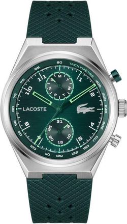 Lacoste Line Racer Green Multifunction Silicone Strap Watch, 43mm at Nordstrom