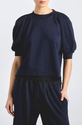 Derek Lam Prisilla Jersey Top in Dark Navy at Nordstrom, Size X-Small