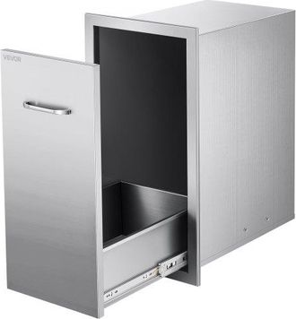 OEM Caj&oacute;n De Basura Para Cocina Exterior, Barbacoa E Islas De Cocina, 344 X 498 X 655 Mm, Almacenamiento Interior, De Acero Inoxidable, Para Bombonas De G