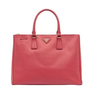 Prada Pre-owned Leren Tote Bag - Dames - Pre-owned - Roze - Maat: ONE Size Leer