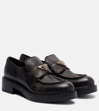 Prada Leather penny loafers