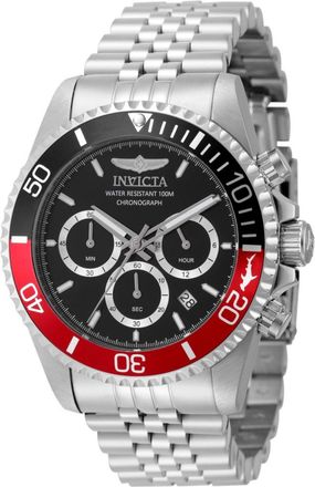 Invicta Pro Diver 49838 Heren Horloge - Quartz Uurwerk - Roestvrij Staal met zwarte Wijzerplaat - 43mm