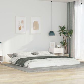 Berkfield Home White 180 x 220 cm Solid pine wood