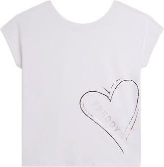 Freddy T-shirt reversibile con cuori e logo