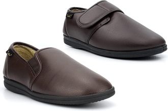 Generic Mens Touch Fastening Slippers Size 11 Mens Touch Fastening Slipper Size 7 Slip On Slippers Comfort Slipper Fleece Lined Comfort Slip On Sizes 7-12 Bro