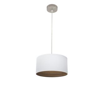 Fabrilamp Fabrilamp - Colgante Tatiana 1xe27 Niquel/blanco-mad.oscura Regx30x30 Cm
