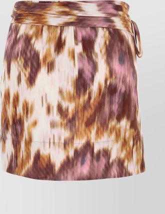 Isabel Marant printed cotton mini wrap skirt