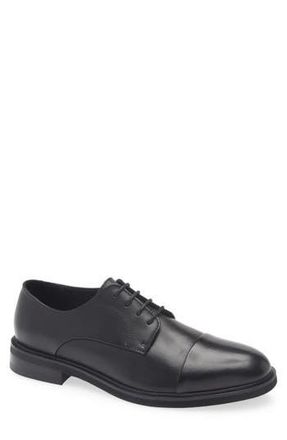 Nordstrom Rack Ryden Cap Toe Derby in Black Leather at Nordstrom Rack, Size 10.5