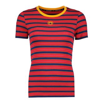 Marine Serre Logo Striped T-Shirt - female - Marine Serre - T-Shirts - Red - XS - Tops