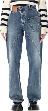 J.W.Anderson Twisted Workwear Jeans - Dames - Regular Fit Jeans - Blauw - W24 - Katoen - Jeans