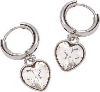Alex and Ani Heart Huggie Earrings in Silver at Nordstrom