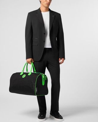 Philipp Plein Weekend Bag Jacquard Monogram Men in Black+Greenfluo at Nordstrom