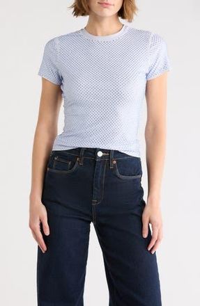 Good American Crystal Embellished Crop T-Shirt in Glass001 at Nordstrom Rack, Size Small