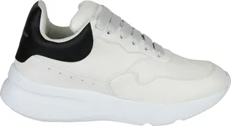 Alexander McQueen Mens Ivory / White / Black Leather Platform Sneakers (39 EU / 5.5 US)