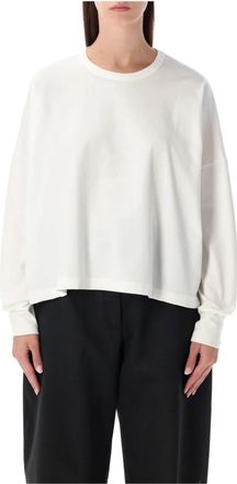 STUDIO NICHOLSON Loop T-shirt met lange mouwen - Dames - Longsleeves - Wit - XS - Katoen - Tops